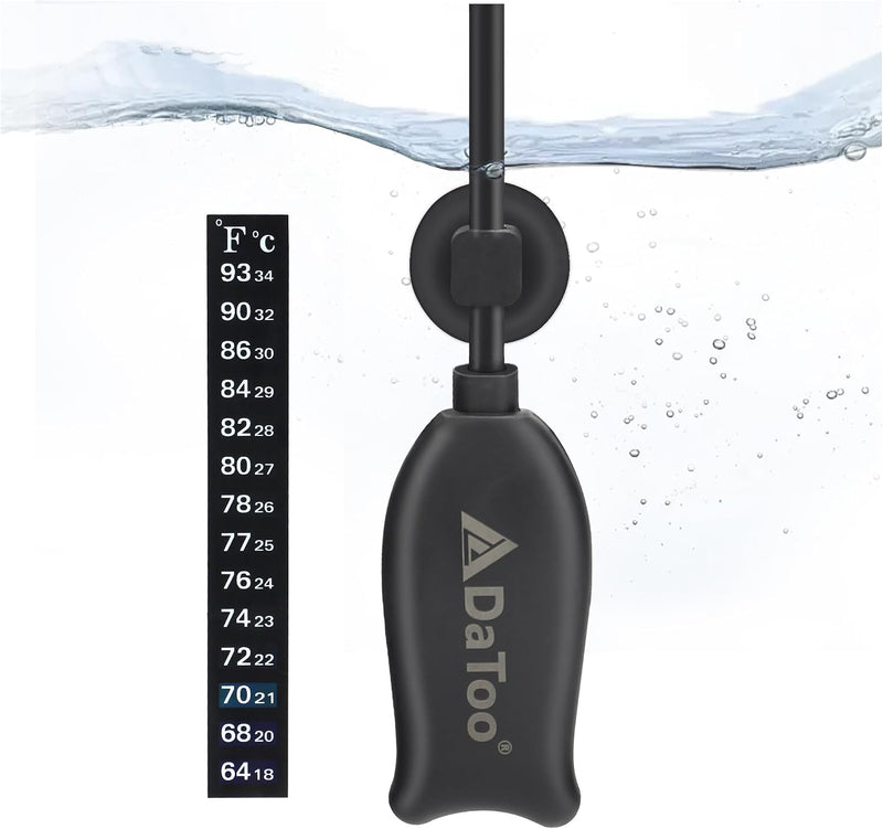 DaToo Super Mini Aquarium Heater 6 Watts Small Fish Tank Flat Heater 6W with Free Thermometer Strip Submersible Slim Bet