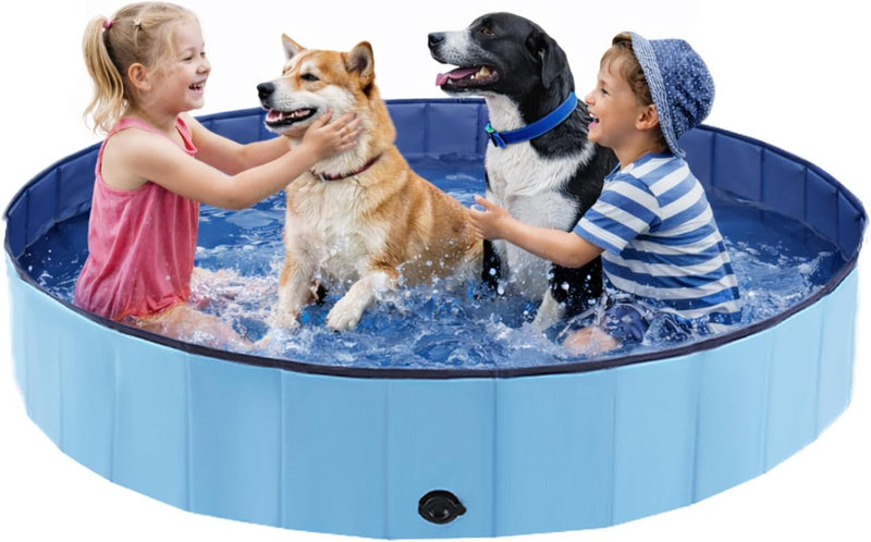 Eooqi Foldable Dog Pool for Large Dogs & Kids, 63
