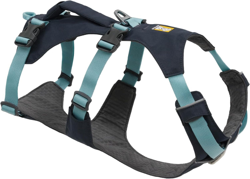 Ruffwear, Flagline Dog Harness, Lightweight and Reflective, No Pull Dog Lift Harness for Hiking, Running and Everyday Use, Basalt Gray, Large/X-Large