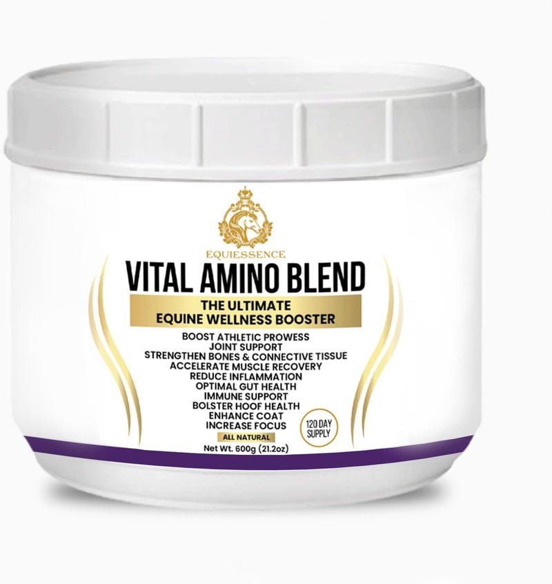 Vital Amino Blend - Horse Care, Coat & Hoof - Performance Horse - No Soy or Sugar- 120 Day Supply