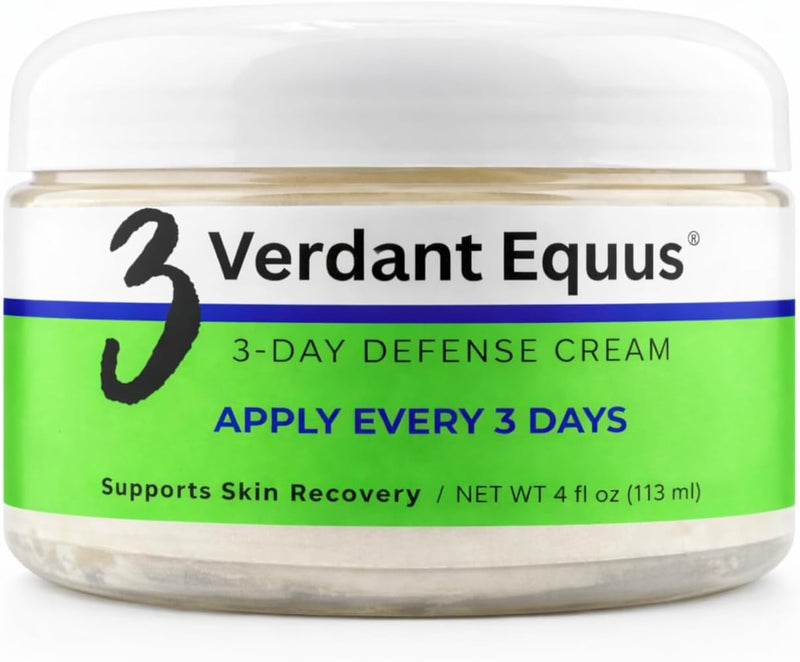3 Day Defense Cream for Horses – 72 Hour Waterproof Skin Barrier for Itching, Scratching, Wounds, Rain Rot & Mud Fever
