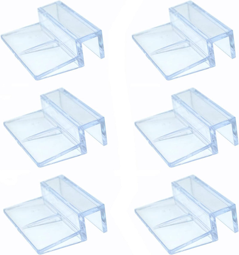 6 Pieces Acrylic Transparent Fish Tank Glass Cover Clip Glass Cover Support Holders Lid Support Holder for Rimless Aquar
