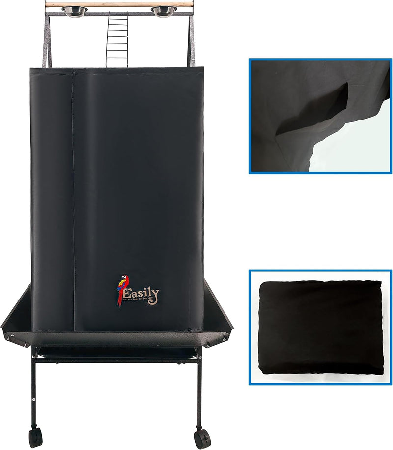 Easily Good Night Bird Cage Cover for Large Bird Cage with Play Top with Storage Pocket,68