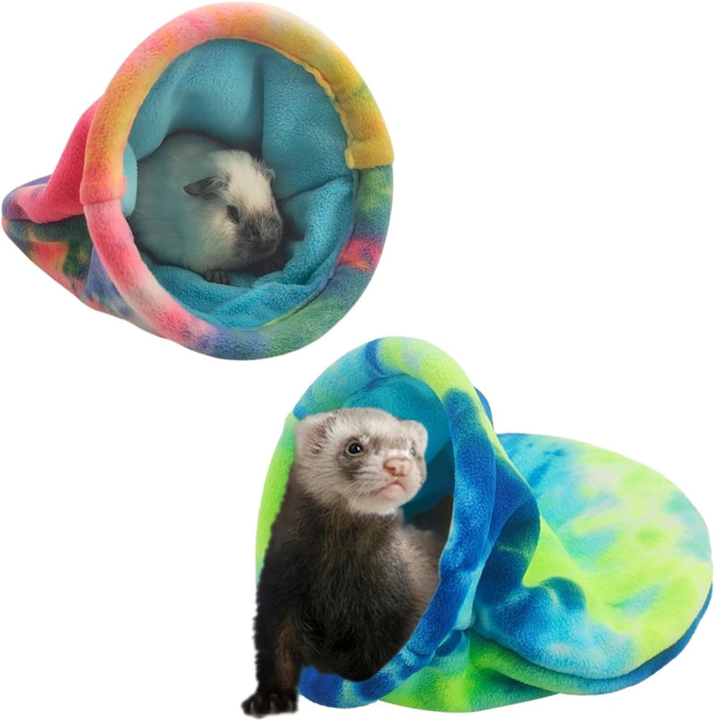 2 Pack Guinea Pig Snuggle Sack Soft Fleece Large Hideout