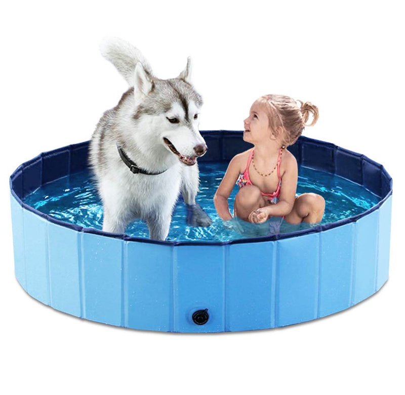 Jasonwell Foldable Dog Pet Bath Pool Collapsible Dog Pet Pool Bathing Tub Kiddie Pool Doggie Wading Pool for Puppy Small Medium Large Dogs Cats and Kids 48