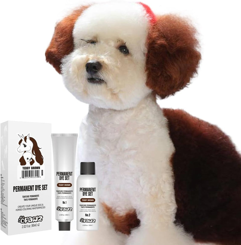 OPAWZ Permanent Dog Hair Dye, Pet Hair Dye Safely Used by Grooming Salons for a Decade, Pet Safe Dye Lasts Over 20 Washe