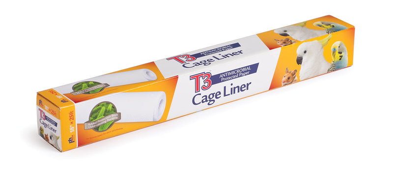 Prevue Pet Products T3 Cage Liner - Bird Cage Accessories, 25 Ft Odor Absorbent Protection, Universal Liner for All Birds, Fits Small, Medium, and Large Enclosures, Simplifies Cleaning - Regular Size