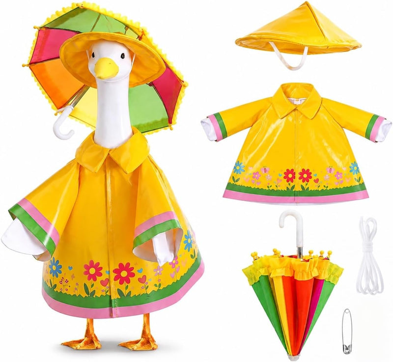 Porch Goose Raincoat Outfits - 23 Inch Porch Goose Statue Clothing