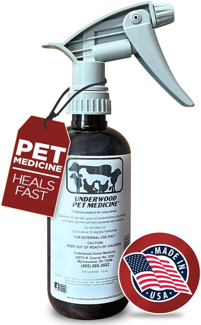 Pet Wound Care Spray with Trigger, Animal Wound Cleaner, 16 oz, No-Sting