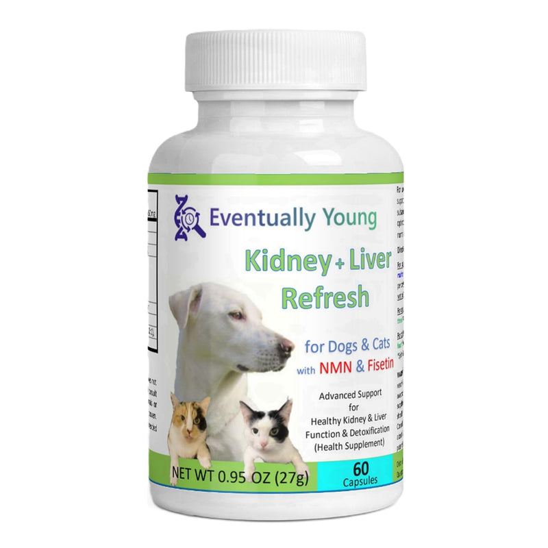 ๐๐๐ฒ๐ป๐๐๐ฎ๐น๐น๐ ๐ฌ๐ผ๐๐ป๐ด Cat Kidney Support for Dog & Cat with NMN & Fisetin - Super Phosphate Binder Kidney and Liver Supplement for Feline, Canine Healthy Aging & Longevity NAD+ (60 Caps)