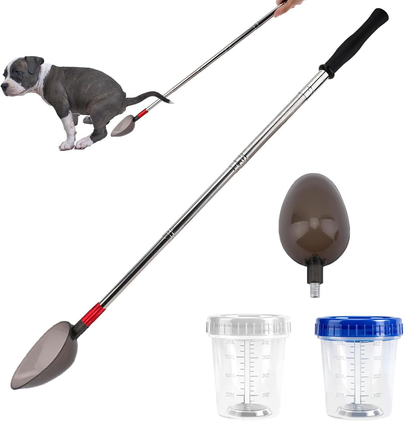 Dog Cat Urine Collector, Telescopic Handled Dog Pee Sample Catcher for Veterinary Supplies, Dog Cat Urine Collector with