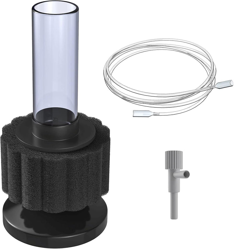Pawfly Aquarium Sponge Filter, Mini Sponge Filter Kit with Airline Tubing and Control Valve for Small Fish Tank up to 3
