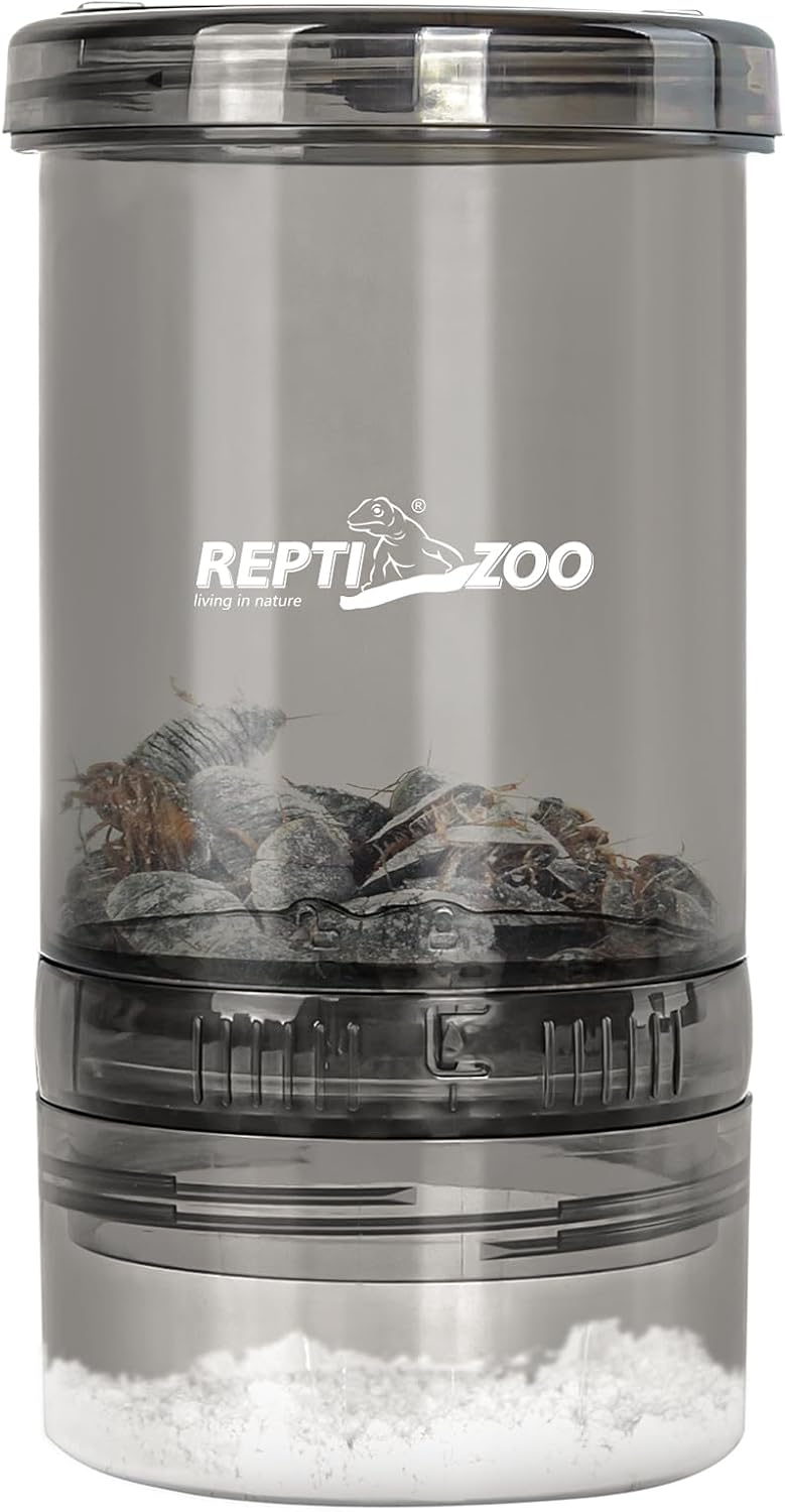 REPTI ZOO Reptile Cricket Calcium Powder Mixer, Cricket Keeper Shaker for Bearded Dragon Gecko Snake Lizards, Dispenser