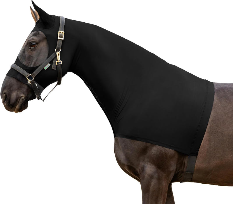 Resistance Horse Hood Slinky Lycra Zippered Mane Braid Shoulder Guard - Horse Sleazy Slickers Care Sheet