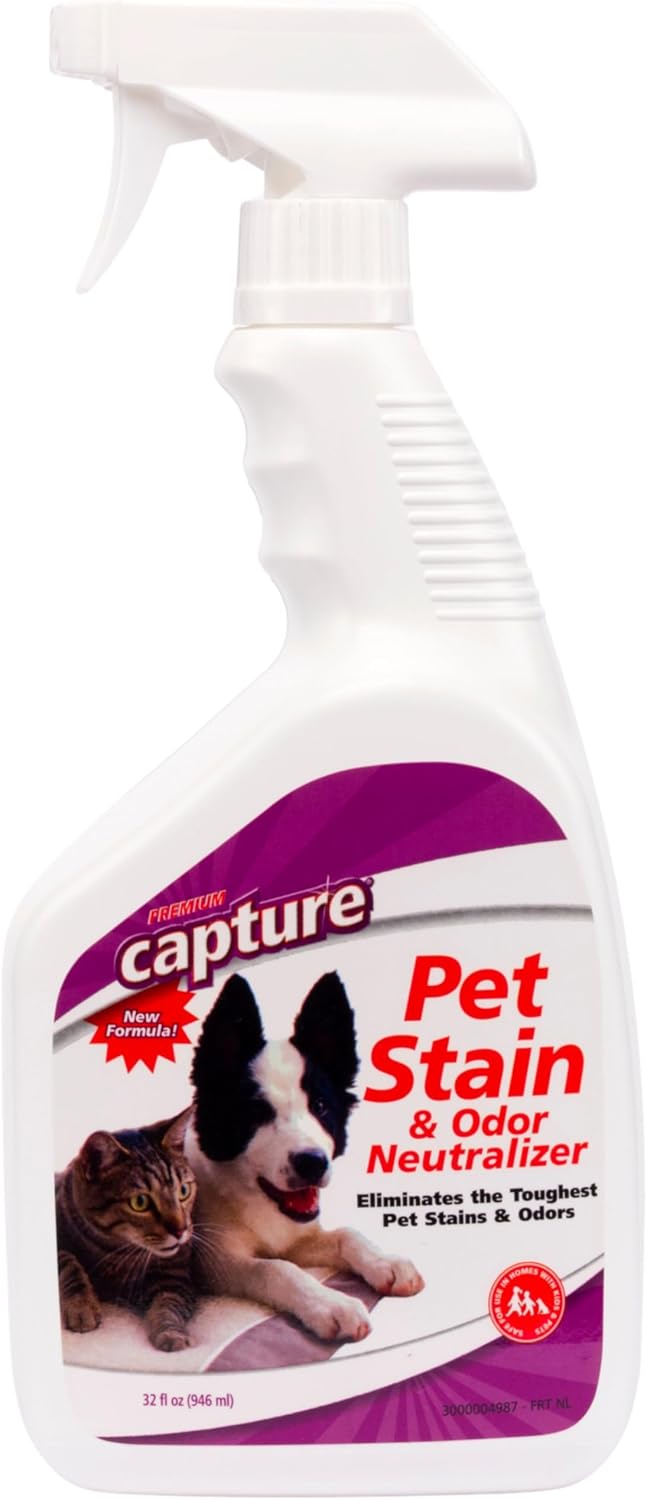 Capture Pet Stain & Odor Remover - Enzyme Pet Odor Eliminator - 32oz Spray