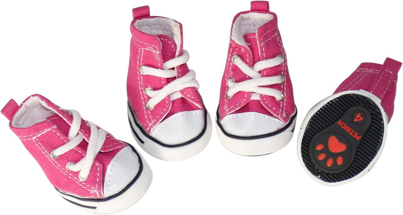 URBEST 4 Pcs Pet Dog Puppy Canvas Sport Shoes, Sneaker Boots, Outdoor Nonslip Causal Shoes