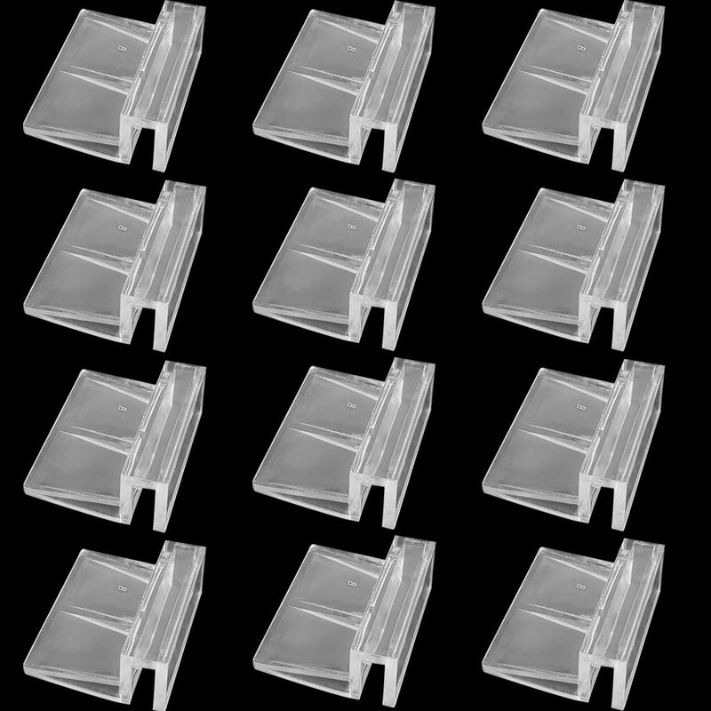Weilan Rimless Aquarium Lid Clips 8mm Thick Acrylic 12 Pieces
