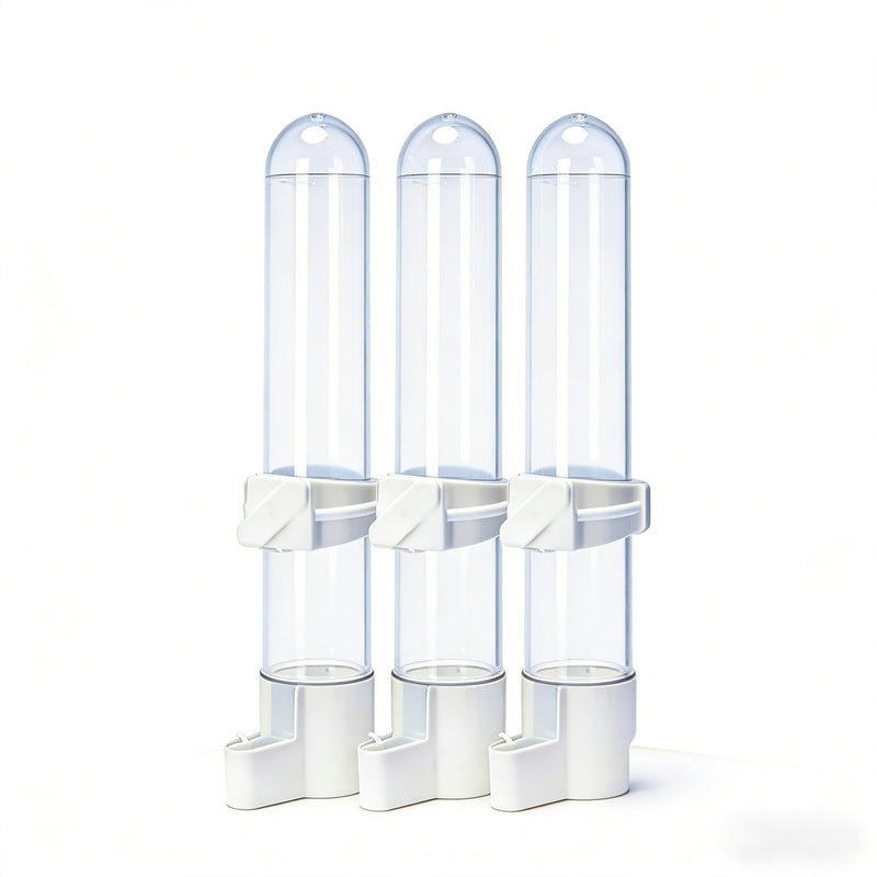 Automatic Bird Water Dispenser Cage Hanging Water Feeder with Anti-Spill Design for Parakeet Canary Small Parrot Lovebirds (3PCS 120ml Water Dispenser)