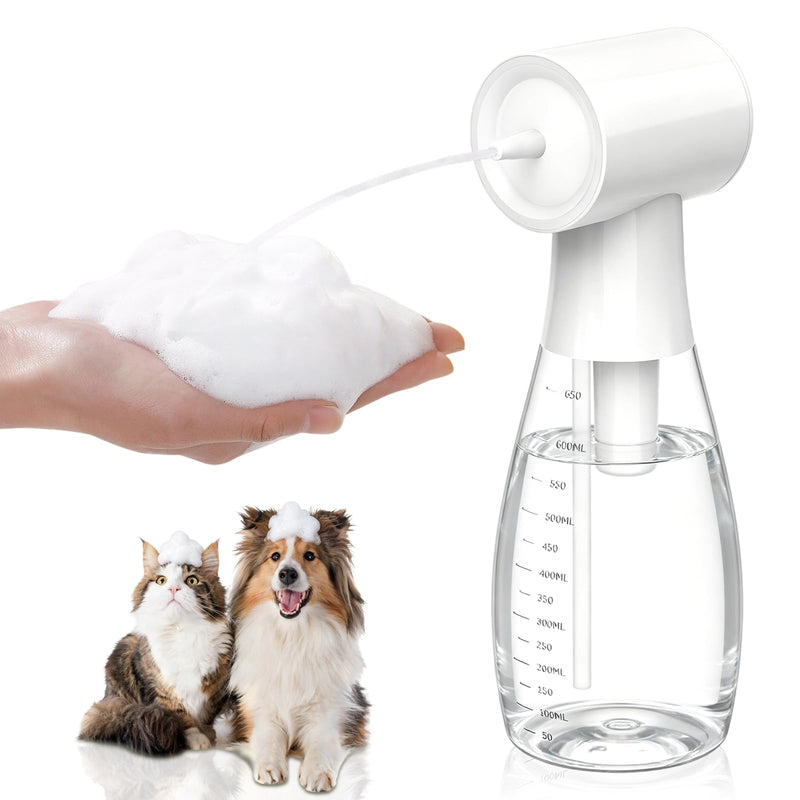 Dog Electric Foam Sprayer, 650ml Dog Shampoo Dispenser, Automatic Foaming for Dog Deep Cleaing, Dog Bath Supplies, Suitable for Medium Dogs and Cats