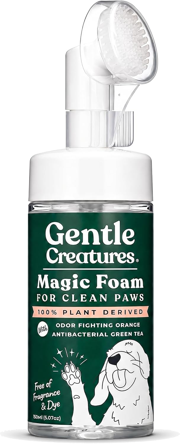 Gentle Creatures Magic Foam No Rinse Dog Paw Cleaner, Waterless, 5 fl oz