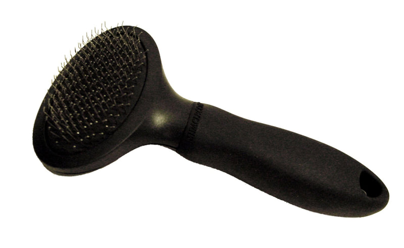 Miracle Care Slicker Brush for Dogs and Cats, Pet Hair Brush for Shedding, Removes Loose Undercoat, Ergonomic Handle, Smaller Head for Small Dogs and Cats