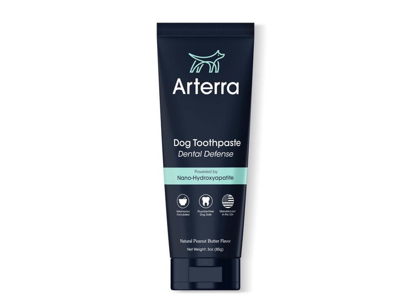 Remineralizing Dog Toothpaste – Vet-Grade, with Nano-Hydroxyapatite, Reverses Early-Stage Decay, Cleans Teeth, Removes Tartar, Freshens Breath by Arterra Pet Science, Plant-Based, Natural Flavor, 4oz