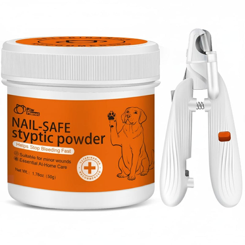 PAW PLANET Stop Bleeding for Dogs Cats - Clotting Powder for Nails Quick, Cuts & Wounds, Fast-Acting Styptic Powder, Safe & Easy to Use First Aid Solution (Styptic Powder kit)