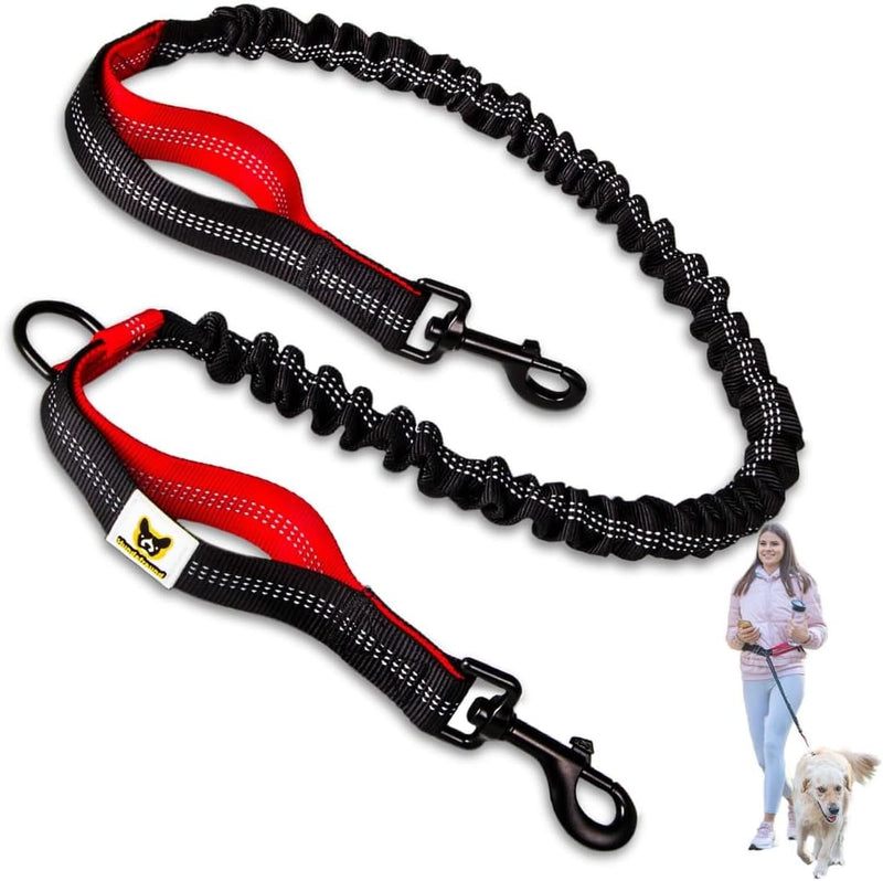 Hundefreund Hands-Free Dog Leash Replacement Bungee (47–67”) – Extension for Medium & Large Dogs – Shock-Absorbing with