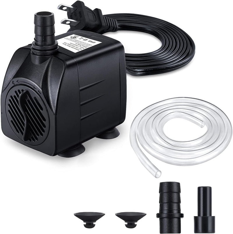 CWKJ 160GPH Submersible Fountain Water Pump with 4.9ft Tubing