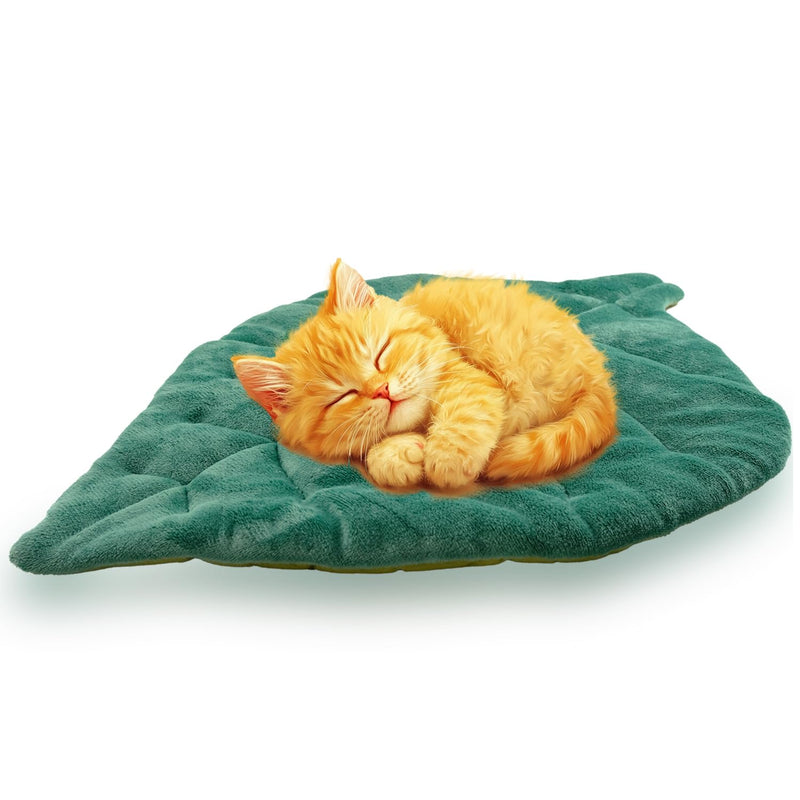 Romaneco Leaf Shaped Self-Warming Cat Bed Mat – 26