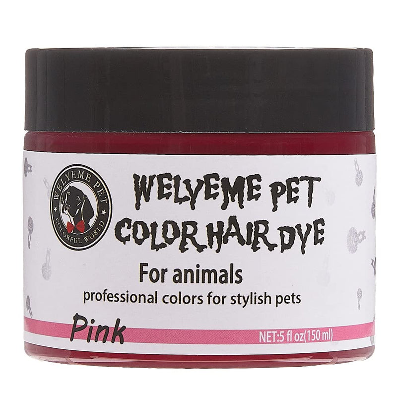 WELYEME Dog Hair Dye - Permanent, Professional, Bright Pink Color for Dogs and Horses