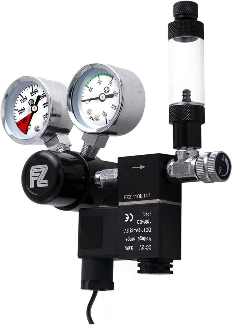 FZONE Aquarium CO2 Regulator for CGA320 Side Open CO2 Cylinder