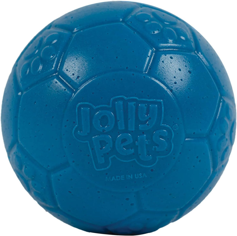 Jolly Pets Large Soccer Ball Floating-Bouncing Dog Toy, 8 inch Diameter, Ocean Blue