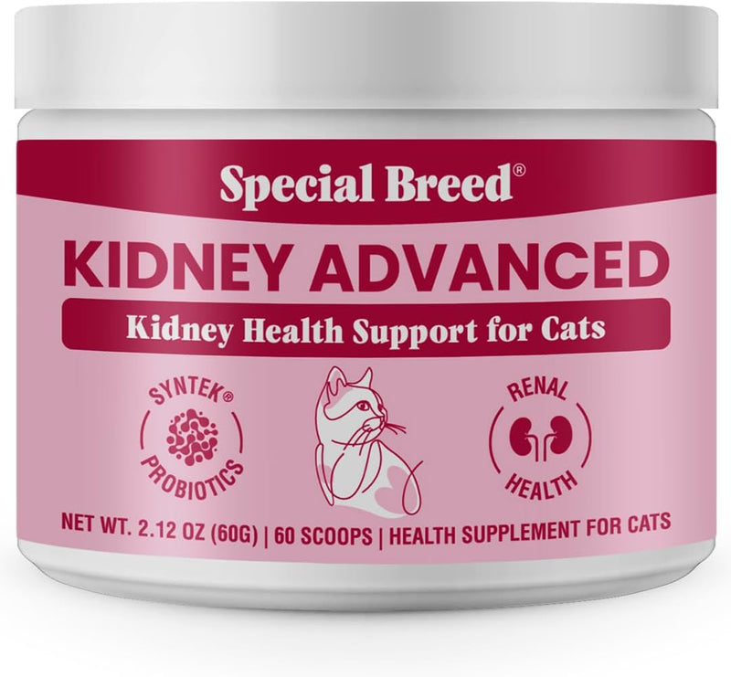 Cat Kidney Support Powder – Renal Health & Kidney Function Support for Cats – Probiotics, Astragalus & Cordyceps – Suppo