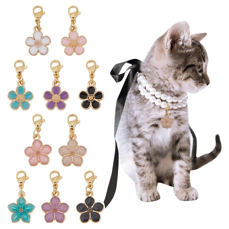 DELORIGIN Pets Collar Pendants for Cat Jewelry Pendant Charm with Stainless Steel Clasps for Pet Dog Cat Necklace Collar Accessories Bag Shoelace Decor