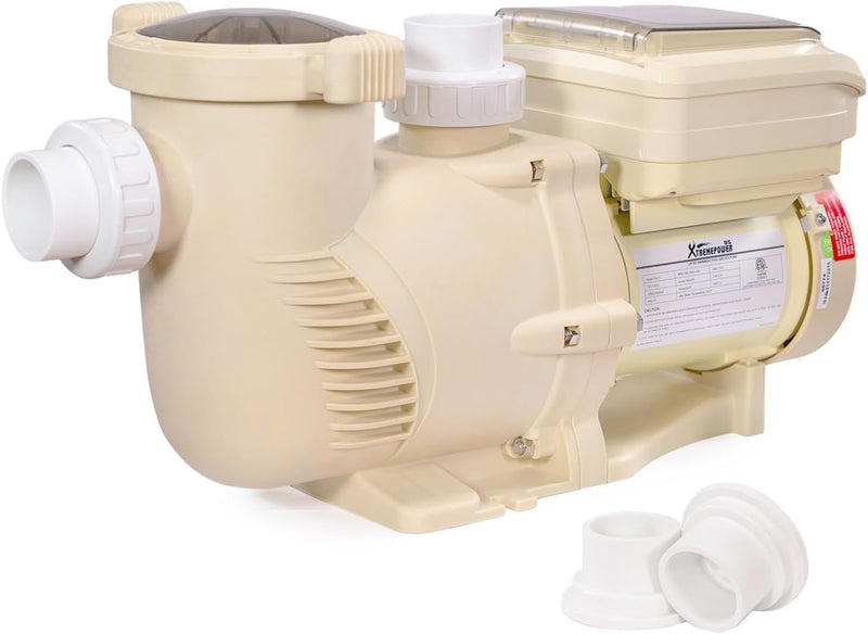 XtremepowerUS SuperFlow Variable Speed High-Flo Pool Pump In-Ground Swimming Pool Energy Efficient 230V, 1-1/2” & 2” Ada