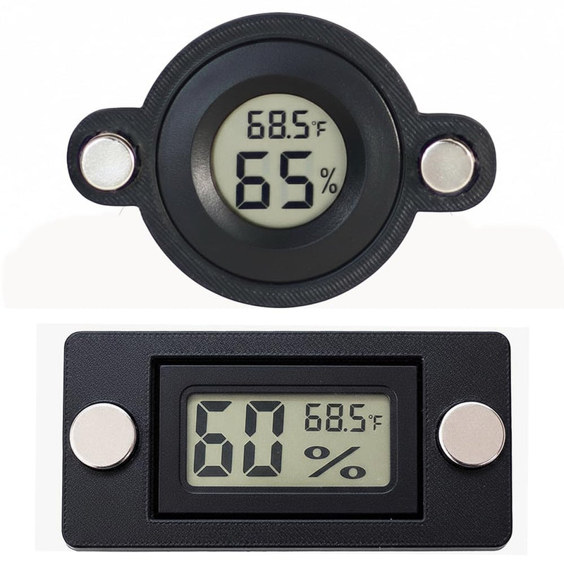 2 PCS Magnetic Temperature and Humidity Monitor for Jumping Spider Enclosure Accessories Mini Digital Reptile Thermomete