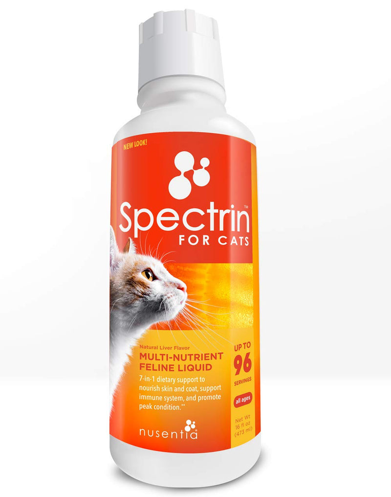 Cat Vitamins - Spectrin 16 OZ - Liquid Vitamin & Antioxidant Supplement for Cats - 96 doses