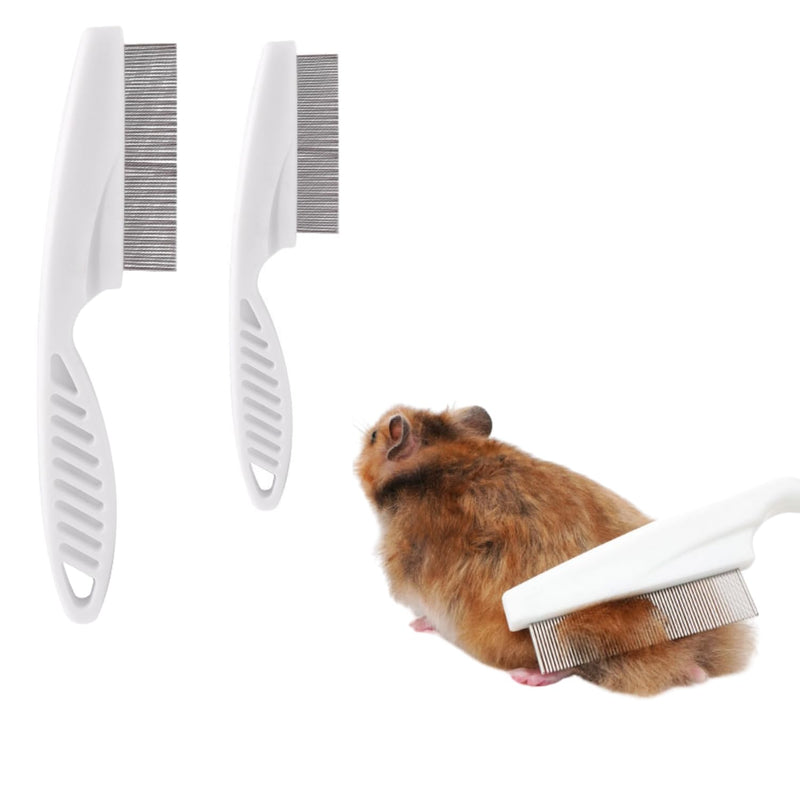 Stainless Steel Rounded Teeth Grooming Comb for Small Pets - Massage and Cleaning Tool for Chinchillas, Ferrets, Guinea