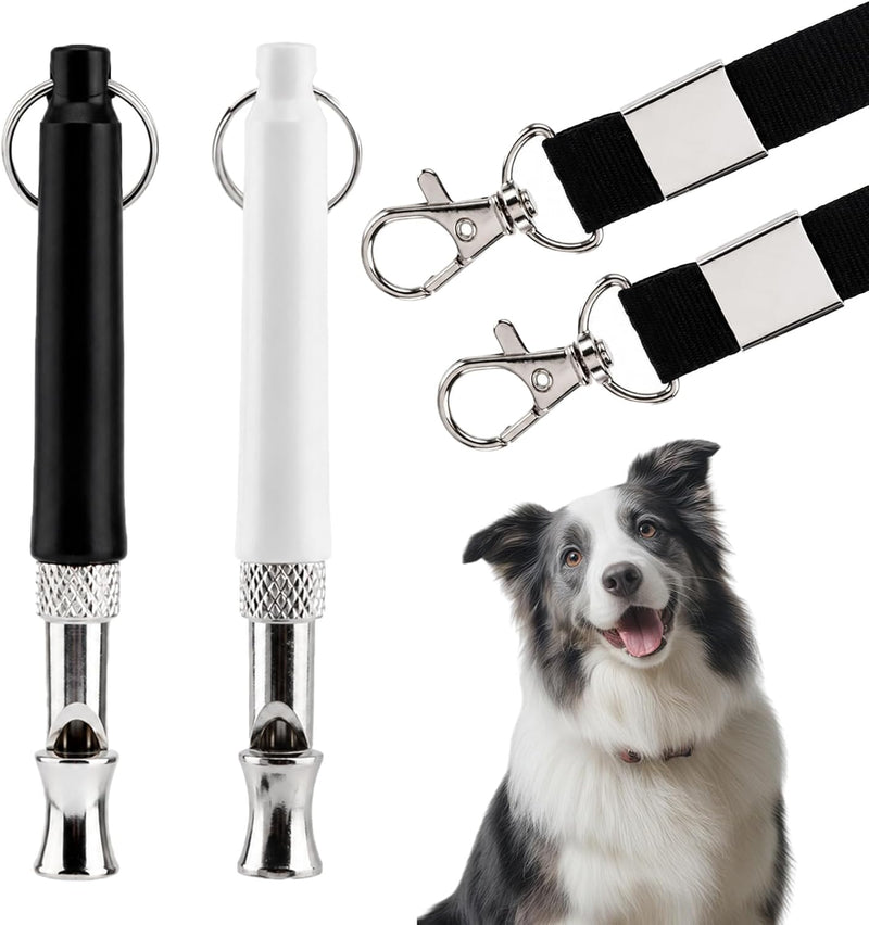 2‑Pack Dog Whistle Ultrasonic Silent, Dog Training Whistle for Recall
