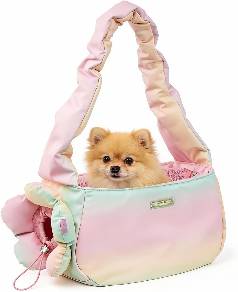 Dog Purse Carrier for Small Dogs, Soft Side Pet Tote Bag Up to 12lbs, Pink