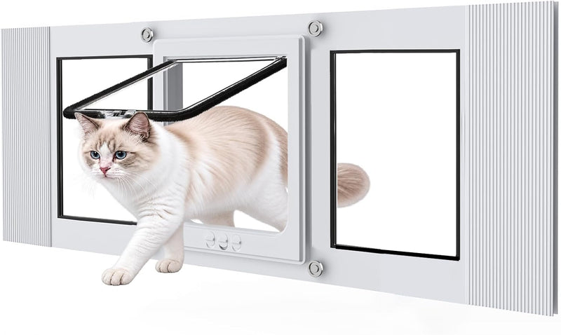 Sliding Cat Door for Window, Fits 31