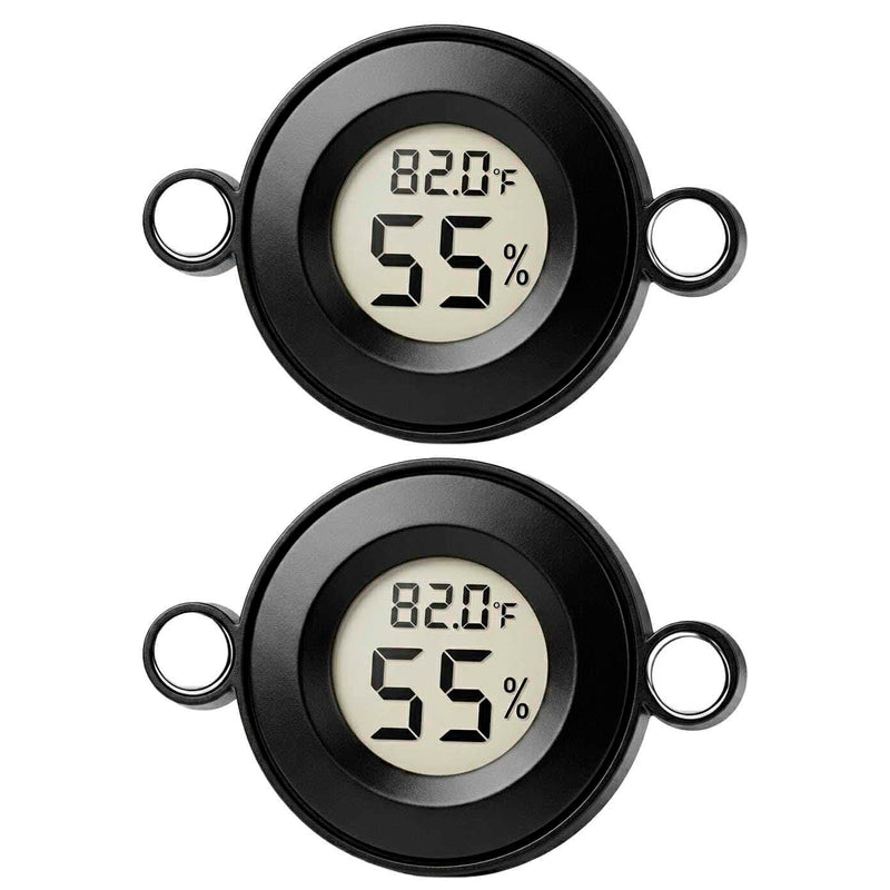 2PCS Magnetic Jumping Spider Enclosure Temperature and Humidity Monitor Digital Thermometer and Humidity Gauge for Repti