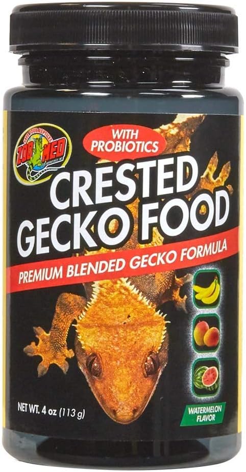 Zoo Med Crested Gecko Food 4-Ounce Jar, Watermelon and Tropical Fruit Flavors