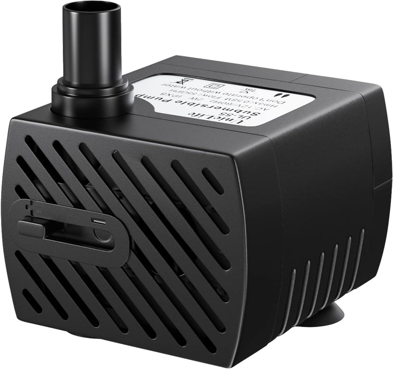Uniclife Pet Replacement Pump 60 GPH 2W 2ft High Lift Quiet Pump for Smart Pet Fountains 12 V Compact Submersible Water