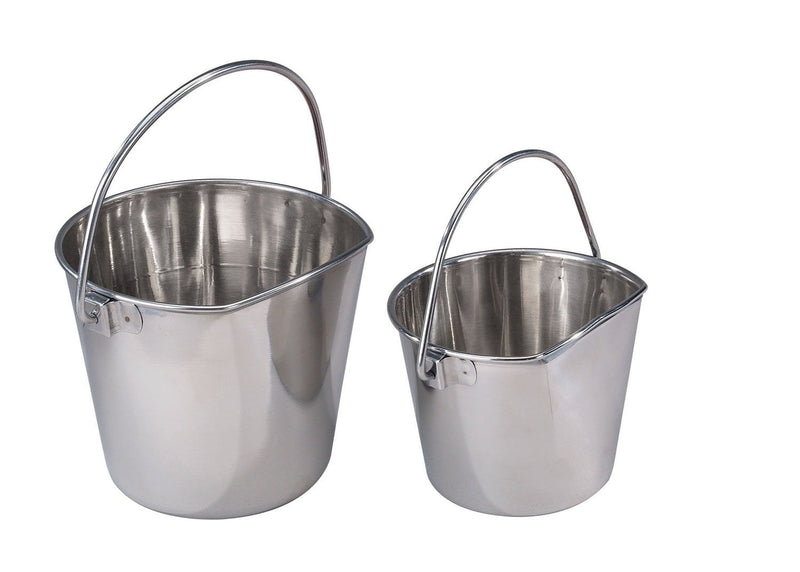 Pro Select Stainless Steel Pet Pail, 1-Quart Size – Heavy Duty Flat Sided Pail Great for Providing Water in Pet Kennels