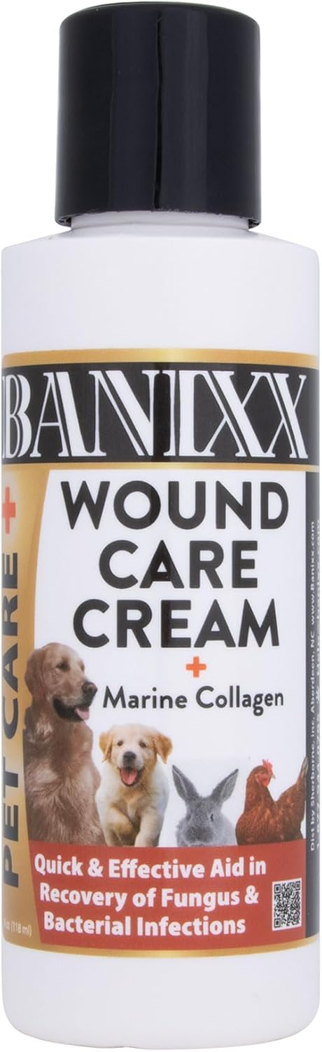 BANIXX Wound Care Cream w/Marine Collagen 4oz
