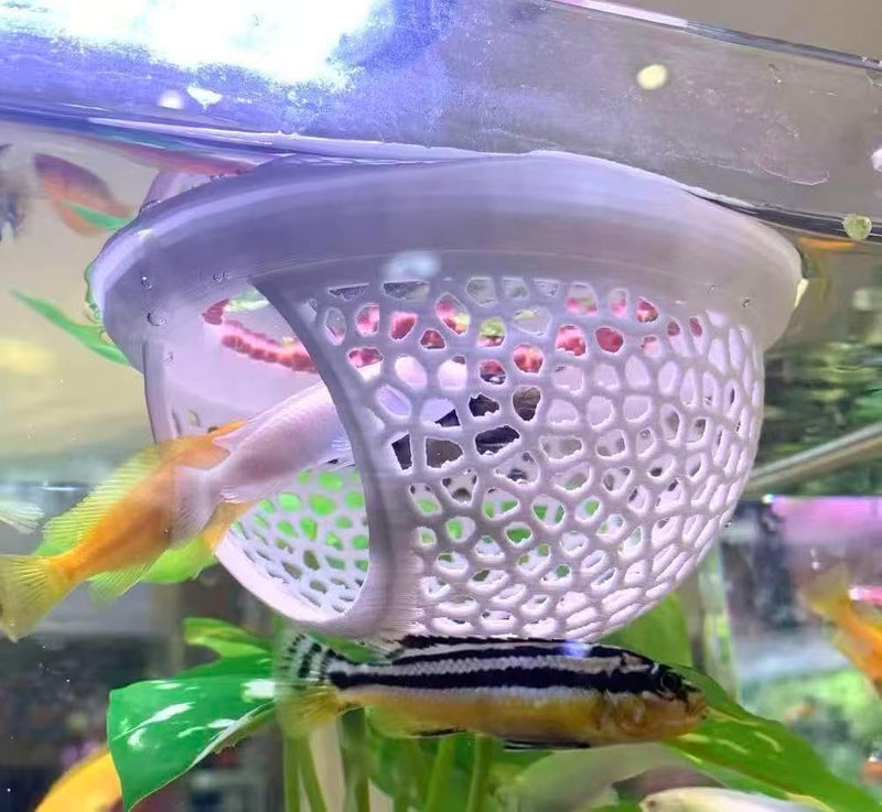2pcs White Floating Betta Fish Hammock Bed,Beta Hide Cave and Resting Spot,Fish Tank Accessories Decor Toy,Betta Fish Fe