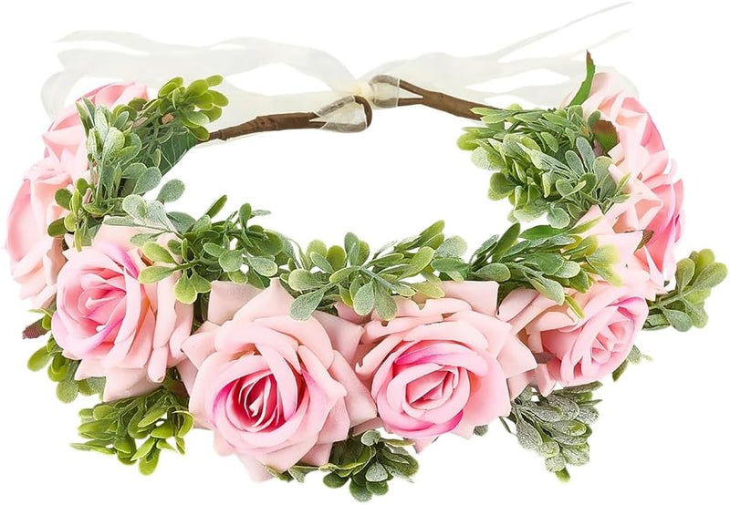 GORGECRAFT Dog Wedding Flower Collar Adjustable Puppy Outfit Floral Attire Collars Flowers Headband Wreath Garland Photo