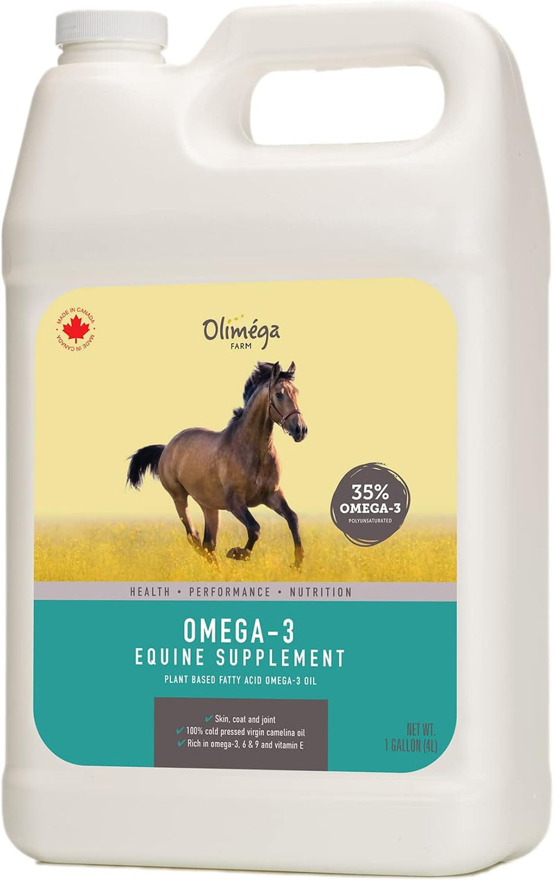 Camelina Oil for Horses, Joint Supplement, High in Omega-3 & Vitamin E - 4L